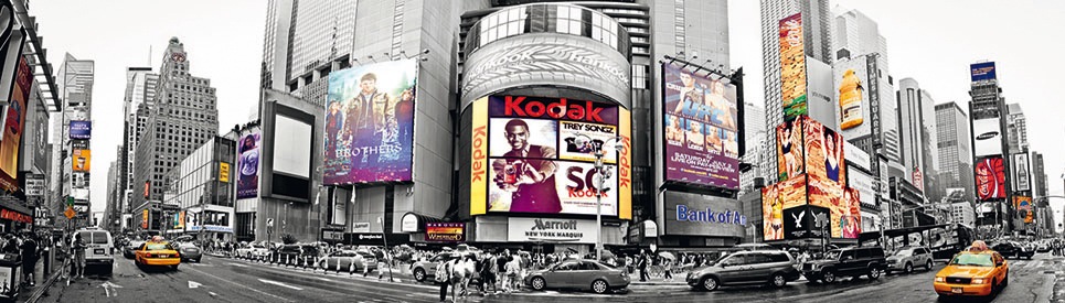Papermoon Fototapete "New York Time Square Panorama", matt