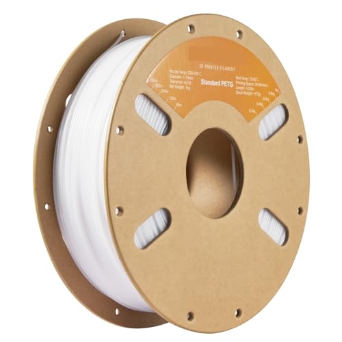 3D-Drucker-Filament PETG-Filament 1 kg 1,75 mm ± 0,03 mm for 3D-Drucker, 1 kg (2,2 Pfund) 3D-Druck (Color : PETG White)