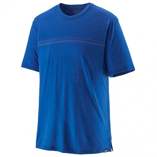 Patagonia - Cap Cool Merino Graphic Shirt - Merinoshirt Gr S blau