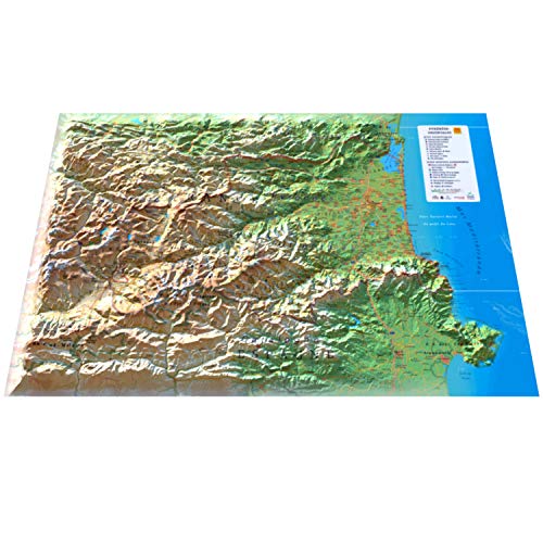 Carte en relief des Pyrénées-orientales : 1/240 000