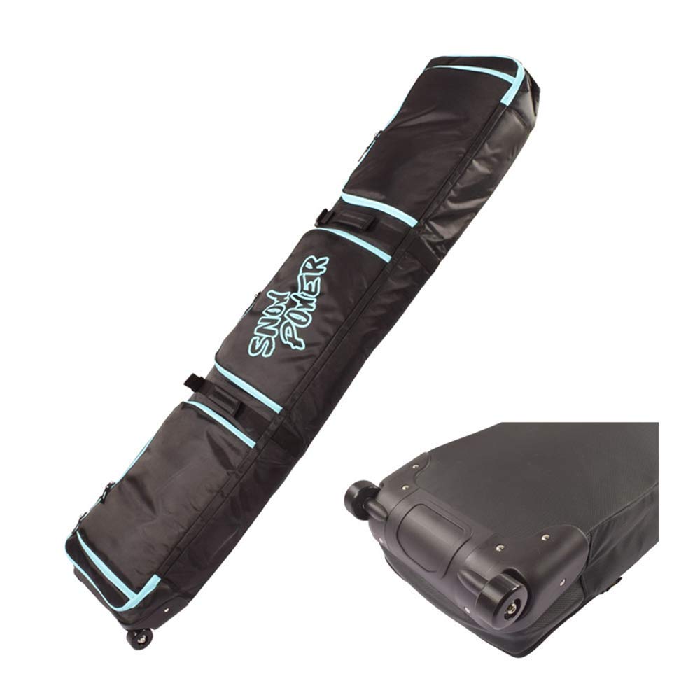 Sport Tent-Ski Snowboardtasche Skitasche Set Skifahren Ausrüstung Tasche Gepolstert Snowboard & Ski Bag mit Rollen 146cm