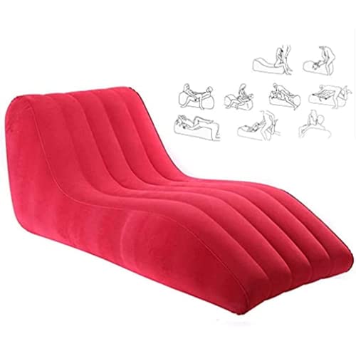 CWT Sex Inflatable Sofa Chair Adult Game Sexy Furniture Love Chairs Sexual Reviews Sofas Bed for Couples, Red