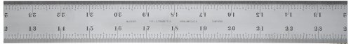 Starrett C416R-24 Maßstab aus schwerem Federstahl, mit Zollabstufungen, 16R-Stil, 61 cm Länge, 3,8 cm Breite, 0,25 cm Dicke