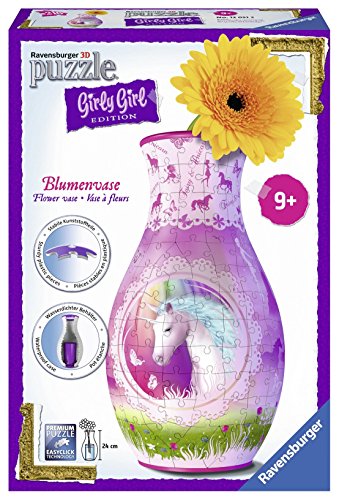 Ravensburger 12051 - 3D Puzzle Girly Girl Edition Blumenvase Einhörner