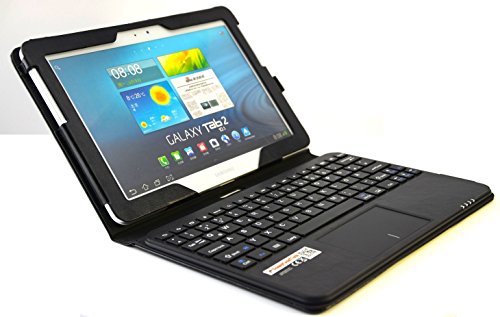 MQ für Galaxy Tab 2 10.1 und Tab 10.1 - Bluetooth Tastatur Tasche mit Multifunktions-Touchpad | Hülle mit Bluetooth Tastatur für Galaxy Tab 2 10.1 P5100, P5110, Galaxy Tab 10.1 P7500, P7501, P7510
