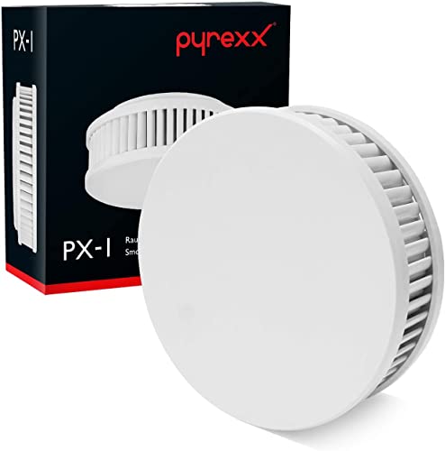 Pyrexx 10 Batterie mit Magnet-Halterung PX-1 12-Jahres-Rauchmelder 6-er Set, weiß, 6 Stück