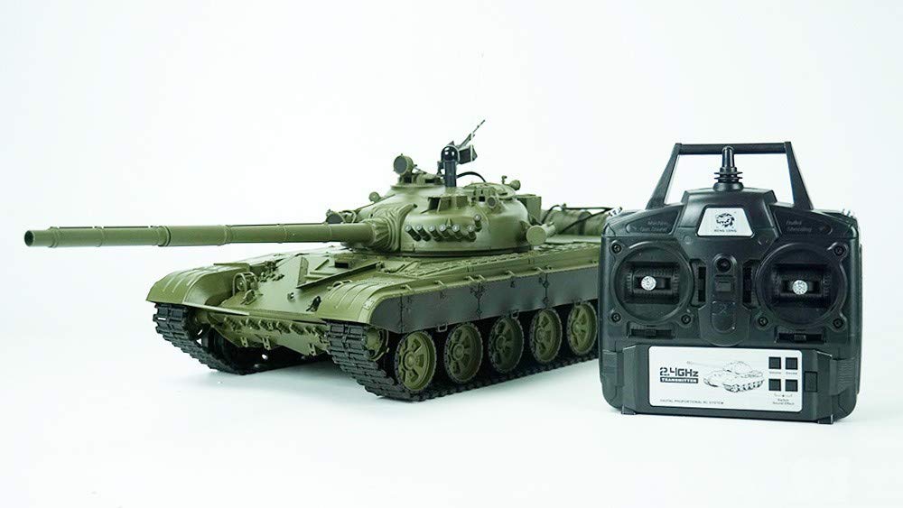 ES-TOYS RC Panzer Russicher T-72 Heng Long 1:16 mit Rauch&Sound und Stahlgetriebe -2,4Ghz V6.0 (Upgrade)