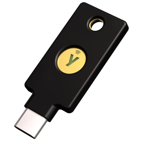 Yubico - YubiKey 5C NFC - Two Factor Authentication USB and NFC Security Key, Fits USB-C Ports and Works with Supported NFC Mobile Devices - Protect Your Online Accounts with More Than a Password