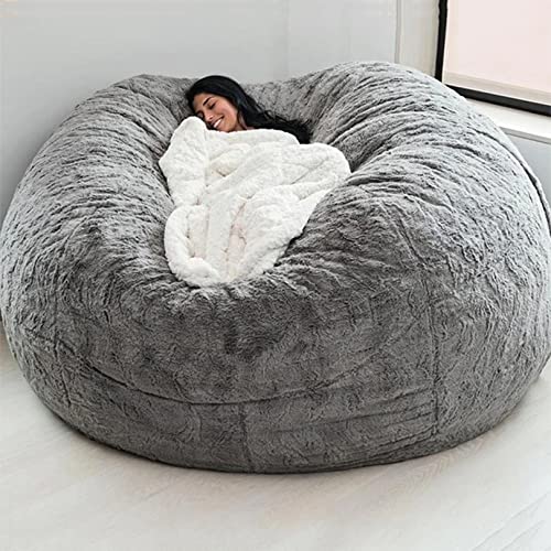 WangXLDD Bean Bag Chair Giant Foam Furniture Bean Bag Big Sofa mit weichem Mikrofaserbezug ohne Füllung (A,4.5FT 135X65cm)