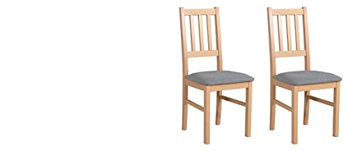 GREKPOL - 2er Set Esszimmerstühle Gepolsterter Stuhl mit Buchenholz Beinen und Weich Gepolsterte Chair für Esszimmer Küche -BOS 4 (2-er)