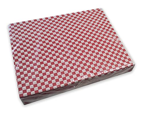 Fettschutzpapier, Format 28 cm x 34 cm, Boxen mit 3.000 Stück, Vichy Rot