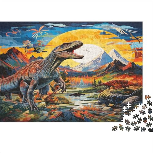 Dinosaurierpark Puzzles Für Erwachsene Wilde Tiere 1000 Stück Anspruchsvolles Spiel Hölzern Geschenk Hochwertig Und Langlebig Für Geschenke Für Erwachsene 1000pcs (75x50cm)