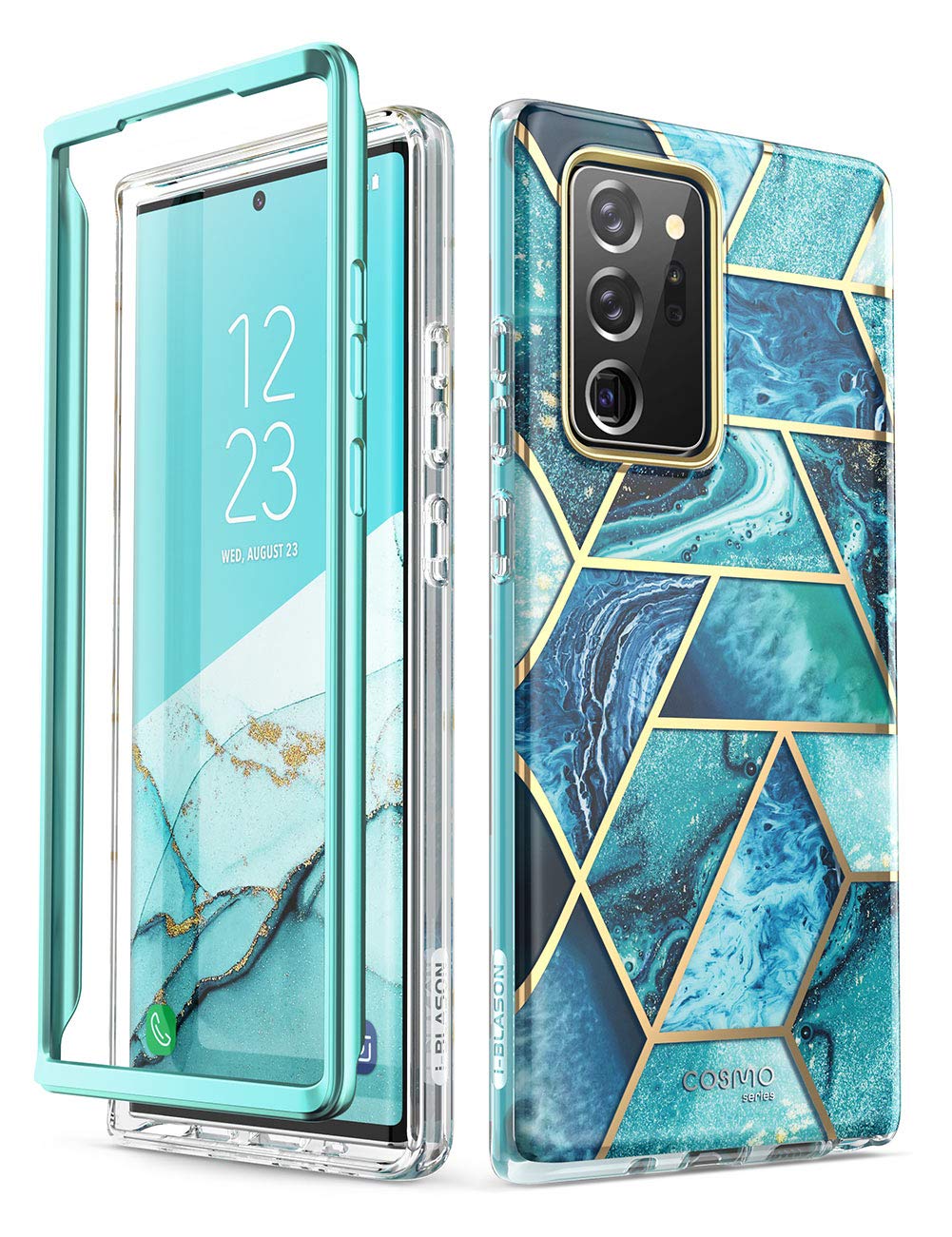 i-Blason Cosmo Series Schutzhülle für Galaxy Note 20 Ultra (2020 Release), Marble Ocean