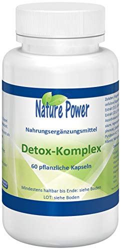 Detox Komplex | Unterstützung für Leber und Niere | 60 pflanzliche Kapseln | vegan | 100% pur: ohne Zusatzstoffe | von NATURE POWER