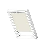 VELUX Original Verdunkelungsrollo für Dachfenster mit weißen Seitenschienen, CK02, Uni Weiß/DKL CK02 1025SWL