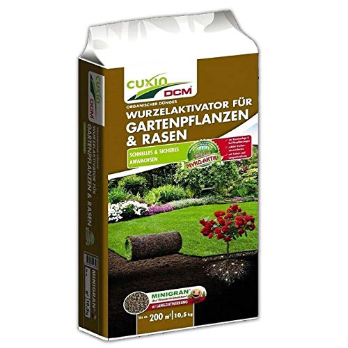 Cuxin DCM Wurzelaktivator für Gartenpflanzen & Rasen, NPK-Dünger (5-4-3), 10,5 kg