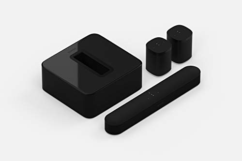 Sonos Beam WLAN Soundbar Speaker | Heimkinoset (5.1 | Beam + Sub + 2X One SL, schwarz)