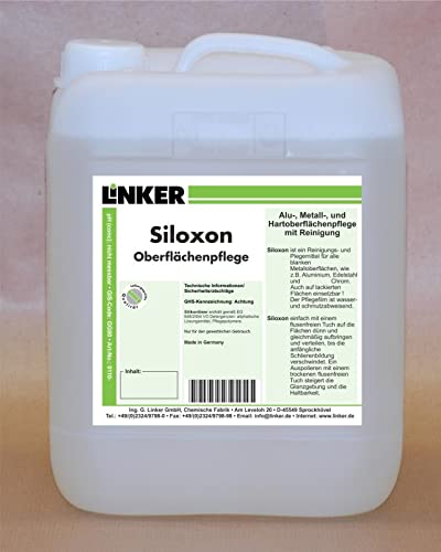 Linker Chemie Siloxon-Oberflächenpflege 10,1 Liter Kanister - für blanke Metalloberflächen Aluminium Edelstahl Chrom | Reiniger | Hygiene | Reinigungsmittel | Reinigungschemie |