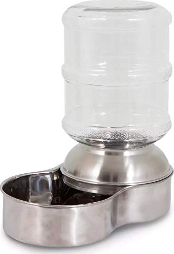 Petmate Replendish Wasserspender für Haustiere, Edelstahl, 4,57 Liter
