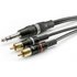 Sommer Cable HBP-6SC2-0600 Klinke / Cinch Audio Anschlusskabel [2x Cinch-Stecker - 1x Klinkenstecker