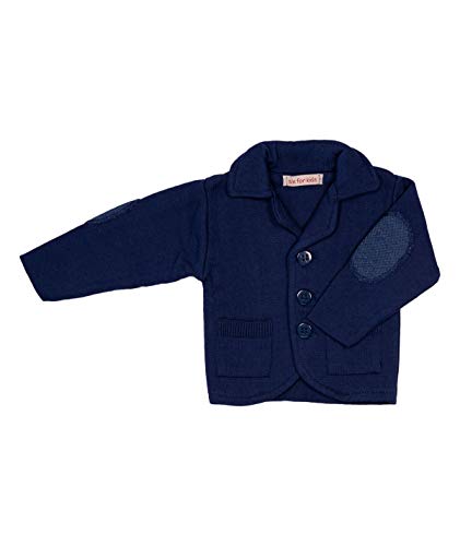 Cocolina4kids Sakko Baby Jungen Strickjacke Stricksakko Taufanzug Sakko (80, Blau-Royal)