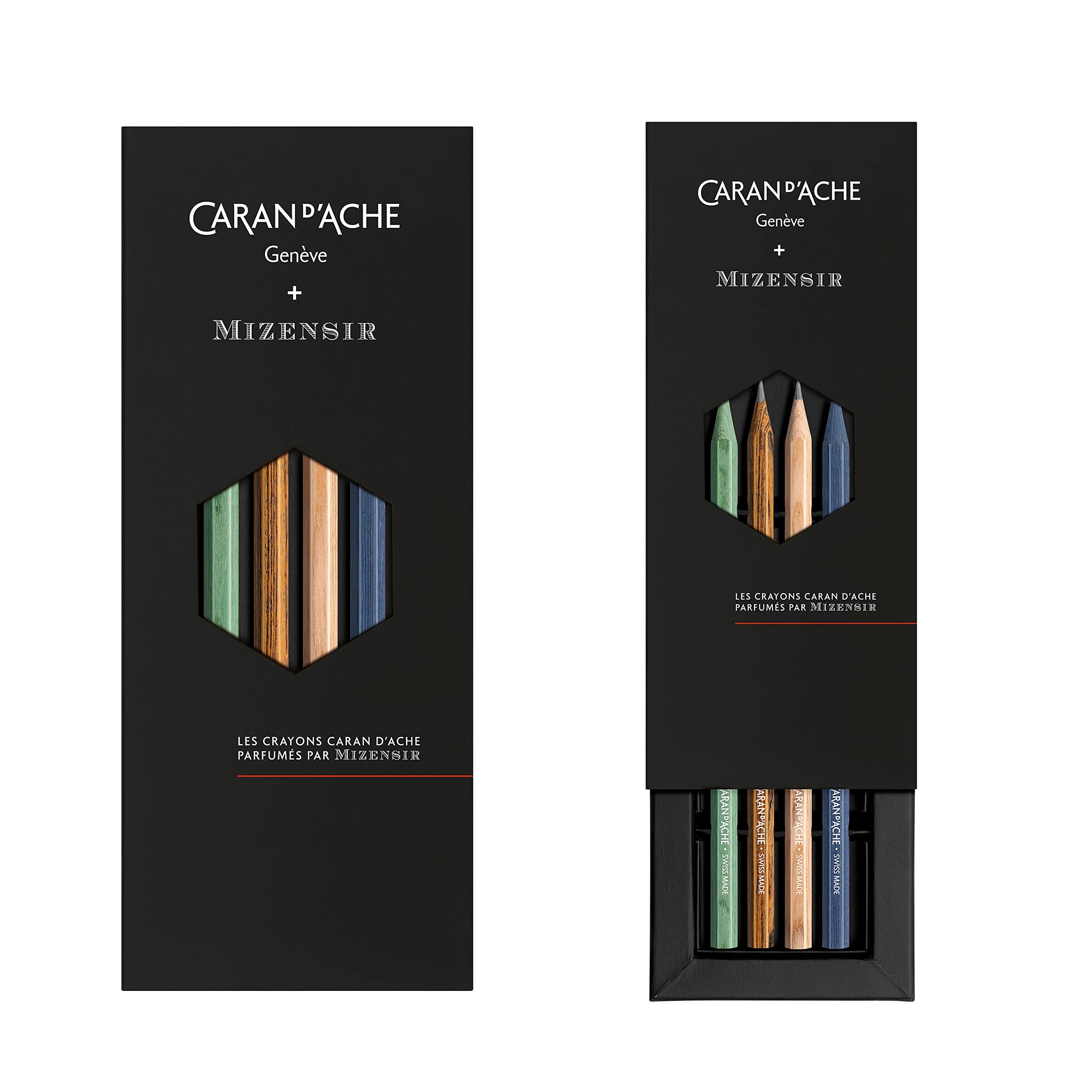 Caran d'Ache 0361.414 Les Crayons de la Maison 4 parfümierte Bleistifte HB, silber