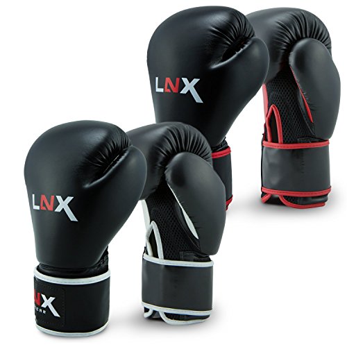 LNX Boxhandschuhe Pro Fight Evo schwarz/rot (001) 12 Oz
