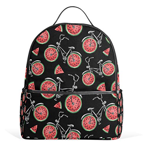 Wasserfarben-Rucksack für Fahrräder, Wassermelonen-Rucksack, wasserdicht, Schultertasche, Büchertasche, Sporttasche für Kinder, Damen, Herren, Mädchen, Jungen