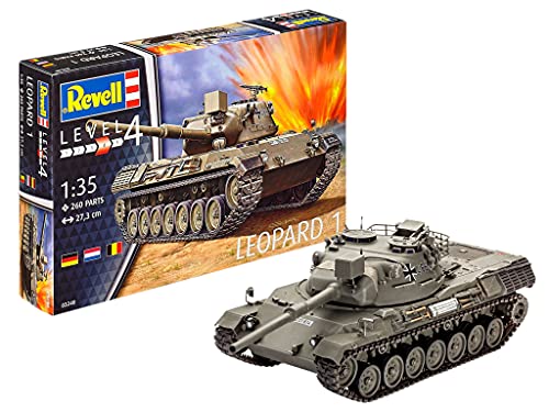 Revell Modellbausatz Panzer 1:35 - LEOPARD 1 im Maßstab 1:35, Level 4, originalgetreue Nachbildung mit vielen Details, 03240