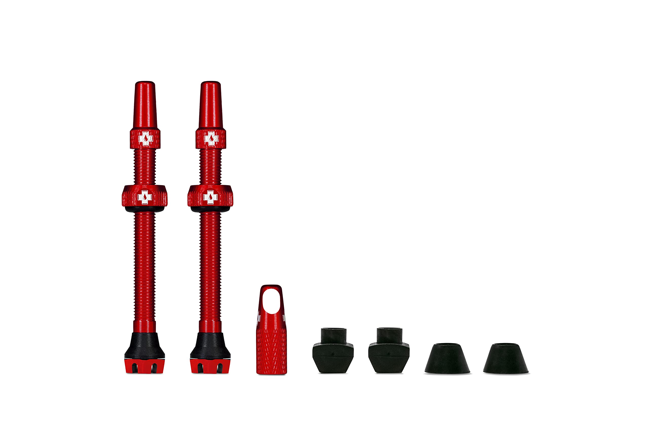 Muc-Off Unisex – Erwachsene accessorio valvola tubeless Ventile Für Gomme, Rot, 44mm