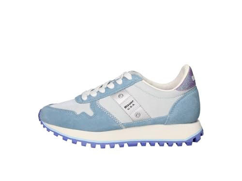 Blauer Damen-Sneakers Platform Millen 01 Light Blue, blau, 39 EU