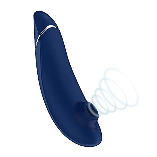 Womanizer Premium Klitoris-Sauger - Sextoy für Frauen mit Autopilot und Smart Silence - Wasserdichter Vibrator mit 12 Intensitätsstufen - Druckwellenvibrator für Frauen und Paare - Blueberry
