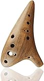 YEKAY Ocarina 12 Löcher Ocarina Holz F-Töne Handgefertigte Vintage-Musikinstrumente im chinesischen Stil für traditionelle Aufführungen für Anfänger