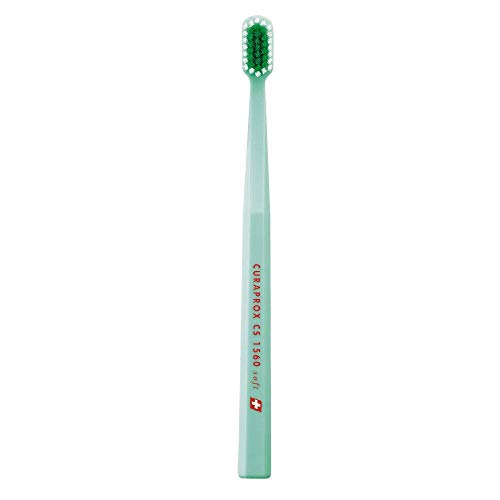 Curaprox Sensitive Zahnbürste soft CS 1560, 3 Stück, weiche Handzahnbürste in verschiedenen Farben