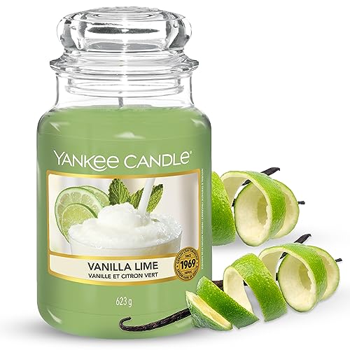 Yankee Candle Duftkerze im großen Jar, Vanilla Lime, Brenndauer bis zu 150 Stunden