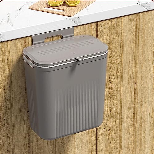 An der Wand montierter Kompostbehälter for Thekenabfälle, doppelseitig offenes Deckeldesign (Farbe: Weiß, Größe: 10,2 x 6,5 x 11,4). (Color : Grijs, Size : 10.2 * 6.5 * 11.4in)