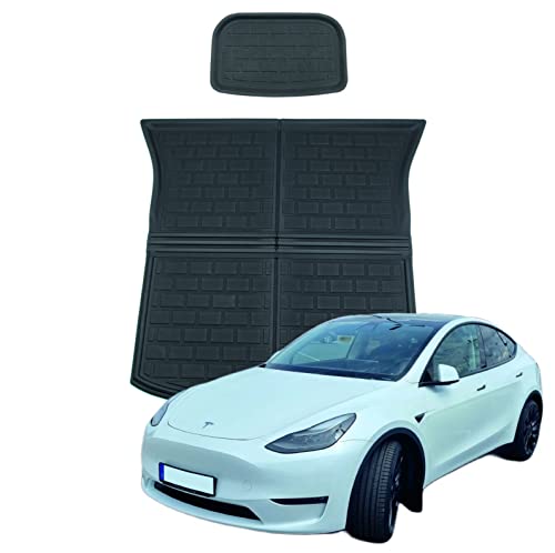 3D Kofferraummatte + Unterbodenmatte passend für Tesla Model Y / Performance rutschfest