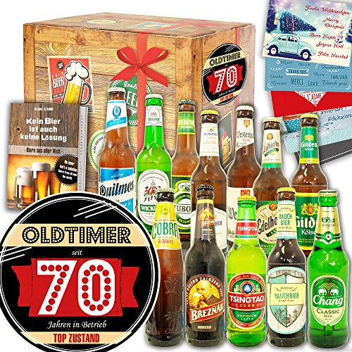 Oldtimer 70 ++ Biergeschenk Welt und DE ++ Geschenke zum 70 Geburtstag