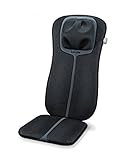 Beurer MG 254 Shiatsu-Sitzauflage, Nackenmassage, Massage des gesamten Rückens, schwarz/grau