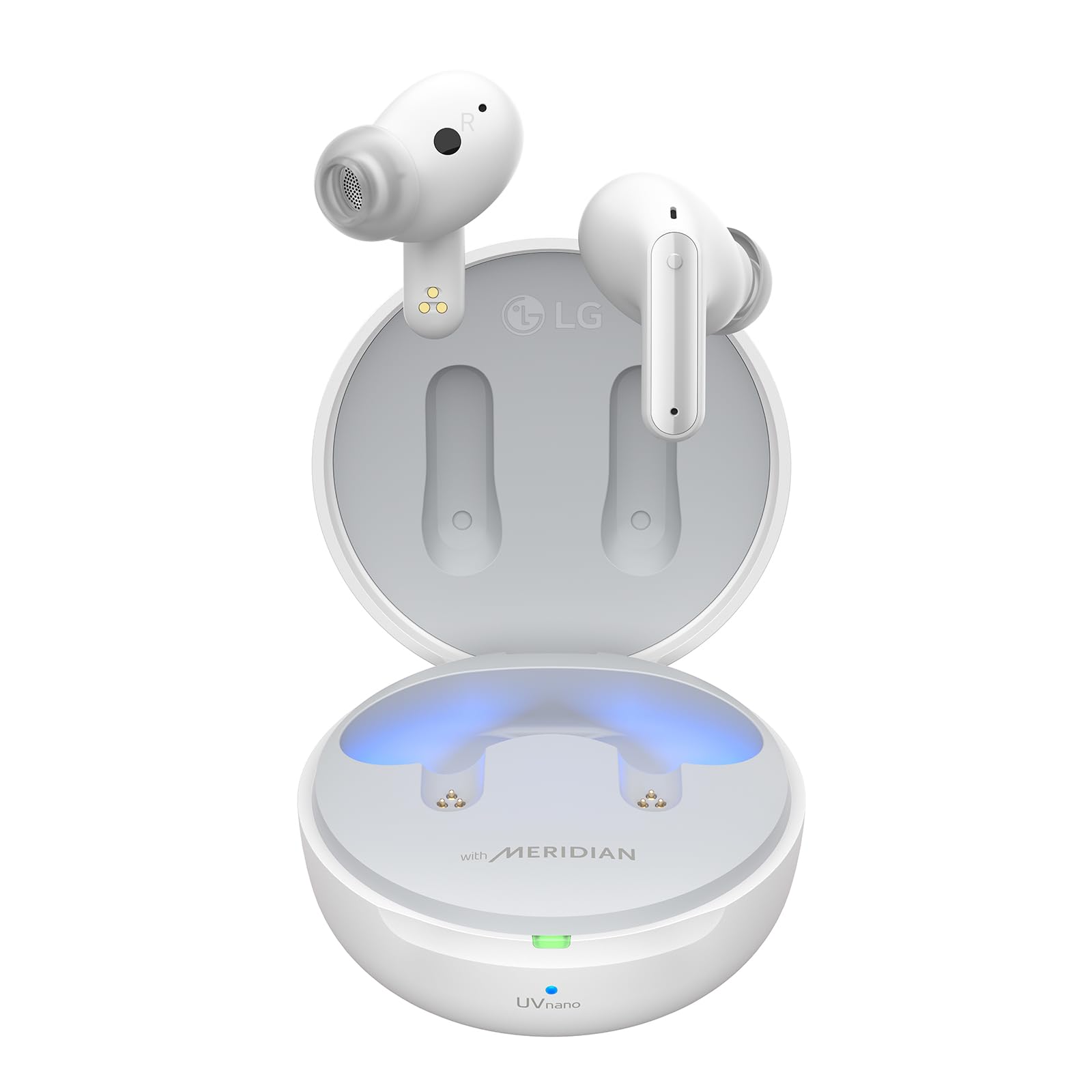 LG TONE Free DFP8 In-Ear Bluetooth Kopfhörer mit MERIDIAN-Sound und Active Noise Cancellation (ANC), kompatibel mit Siri und Google Assistant, TONE-DFP8W.CEUFLLK Weiß