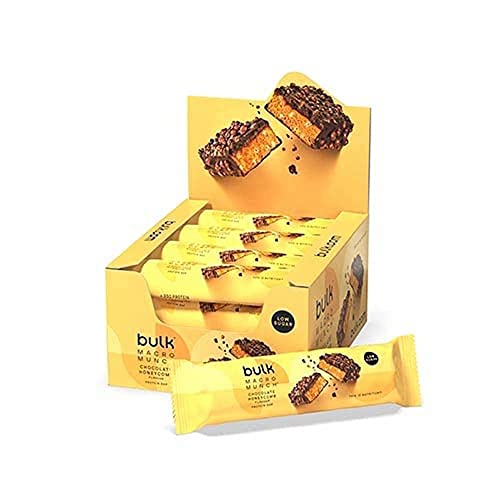 Bulk Macro Munch Protein Riegel, Schokoladenwabe, 62 g, Box mit 12 Riegeln