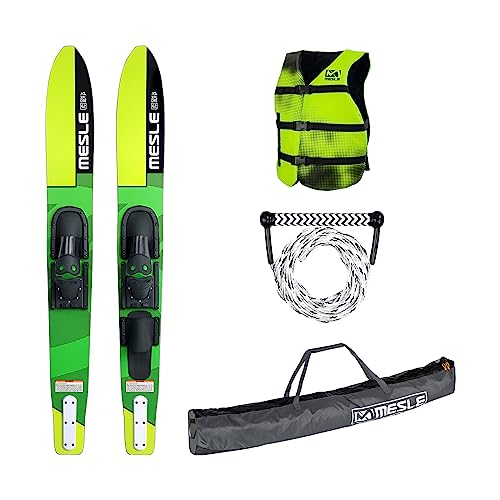 Mesle Wasser-Ski Set XPlore 157 cm mit Weste Sportsman + Leine Combo + Tasche Universal, Anfänger und Fortgeschrittene Combo-Ski Ausrüstung für Jugendliche und Erwachsene