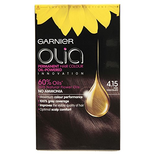 3 x Garnier Olia Permanent Hair Colour 4.15 Iced Chocolate