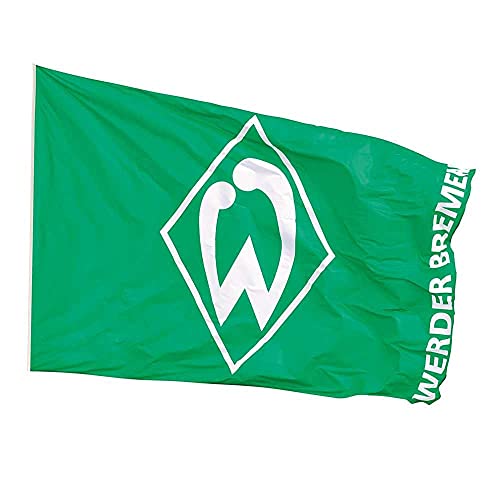 Sportverein Bremen SV Werder Bremen Hissfahne Logo XXL, Fahne 200 x 300 cm Flagge - Plus Lesezeichen I Love Bremen, grün, Einheitsgröße