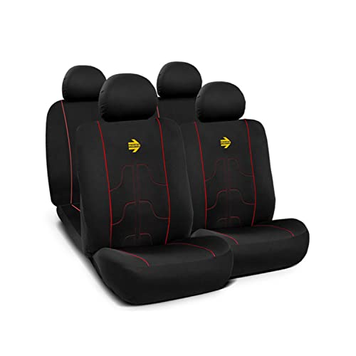 MoMo SC021BR Sitzbezüge 021 11-teilig Farbe Schwarz/Rot