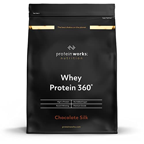 THE PROTEIN WORKS Whey Protein 360 Pulver | Proteinreicher Shake | Ohne Zuckerzusatz und fettarm | Proteinmischung | Chocolate Silk | 1.2kg