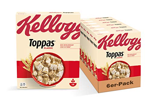 Kellogg's Toppas Cerealien | Vollkorn Cornflakes | 6er Vorratspackung (6 x 330g)