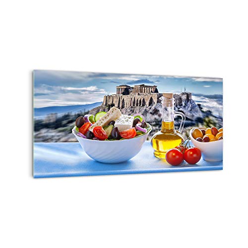 DekoGlas Küchenrückwand 'Akropolis & Früchte' in div. Größen, Glas-Rückwand, Wandpaneele, Spritzschutz & Fliesenspiegel