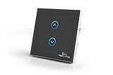 MCO Home Smart Glass Touch Panel Schalter für Rollladen, Schwarz, MH-C421