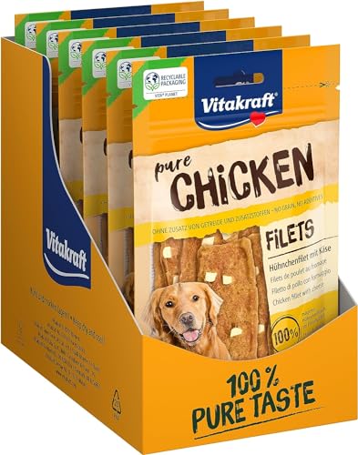Vitakraft fleischiger Hundesnack Chicken Hühnchenfilet mit Käse (9X 80g)
